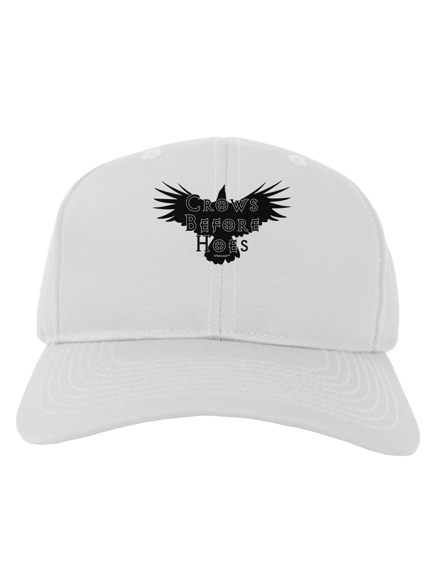 Crows Before Hoes Design Adult Baseball Cap Hat by TooLoud-Baseball Cap-TooLoud-White-One Size-Davson Sales
