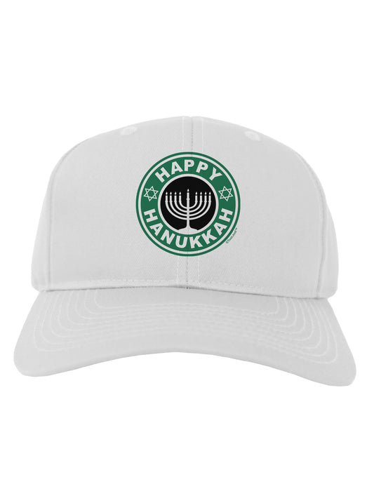Happy Hanukkah Latte Logo Adult Baseball Cap Hat-Baseball Cap-TooLoud-White-One Size-Davson Sales