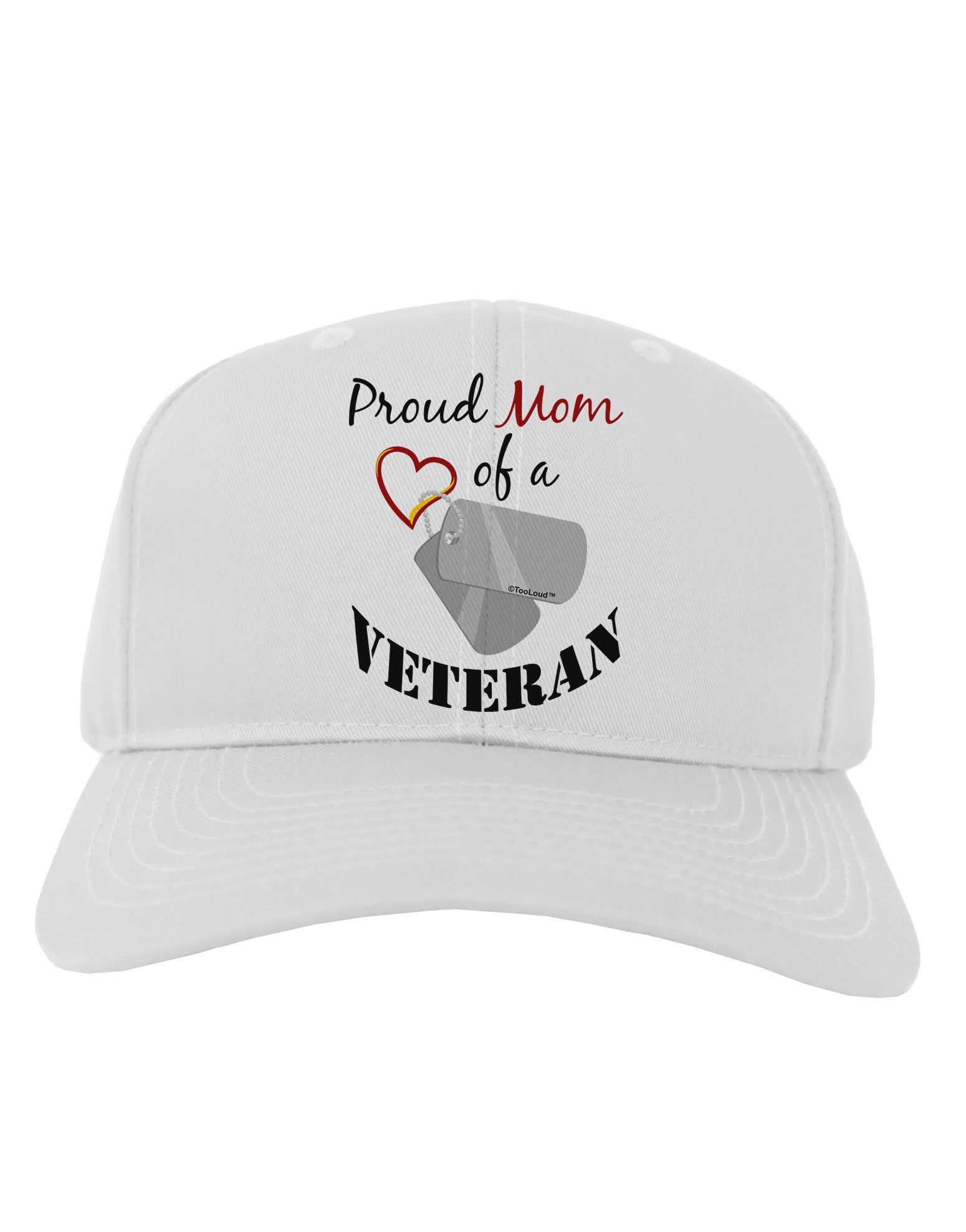 Mom of Veteran Adult Baseball Cap Hat-Baseball Cap-TooLoud-White-One Size-Davson Sales