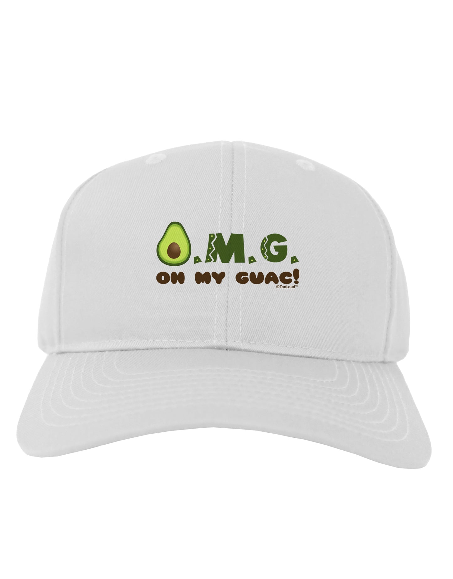 OMG - Oh My Guac - Guacamole Design Adult Baseball Cap Hat by TooLoud-Baseball Cap-TooLoud-White-One Size-Davson Sales