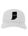 Indiana - United States Shape Adult Baseball Cap Hat-Baseball Cap-TooLoud-White-One Size-Davson Sales