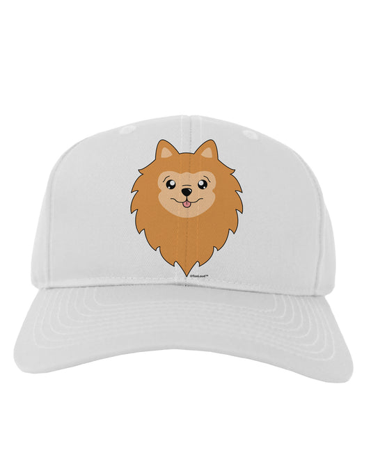 Cute Pomeranian Dog Adult Baseball Cap Hat by TooLoud-Baseball Cap-TooLoud-White-One Size-Davson Sales
