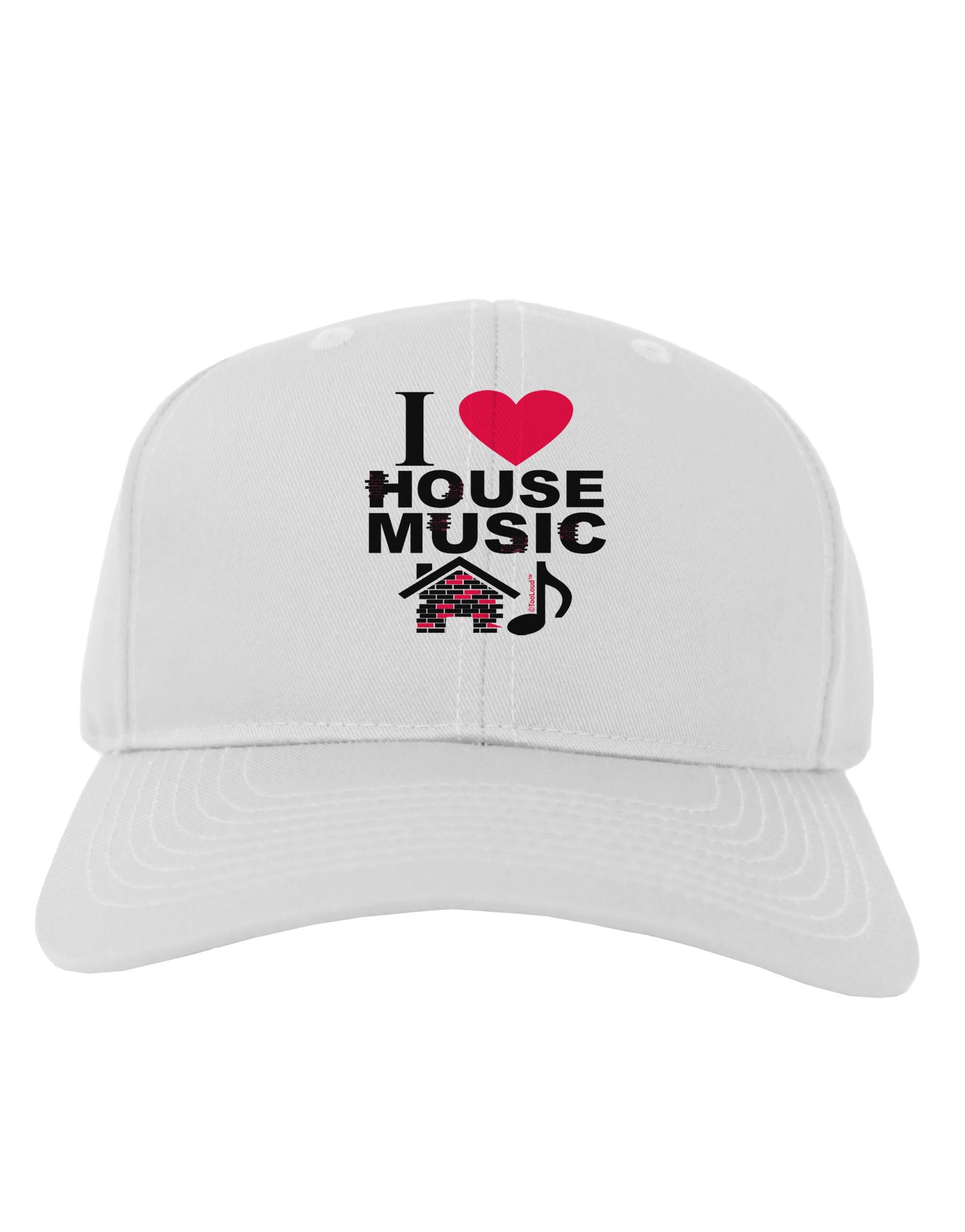 I Love House Pink Adult Baseball Cap Hat-Baseball Cap-TooLoud-White-One Size-Davson Sales