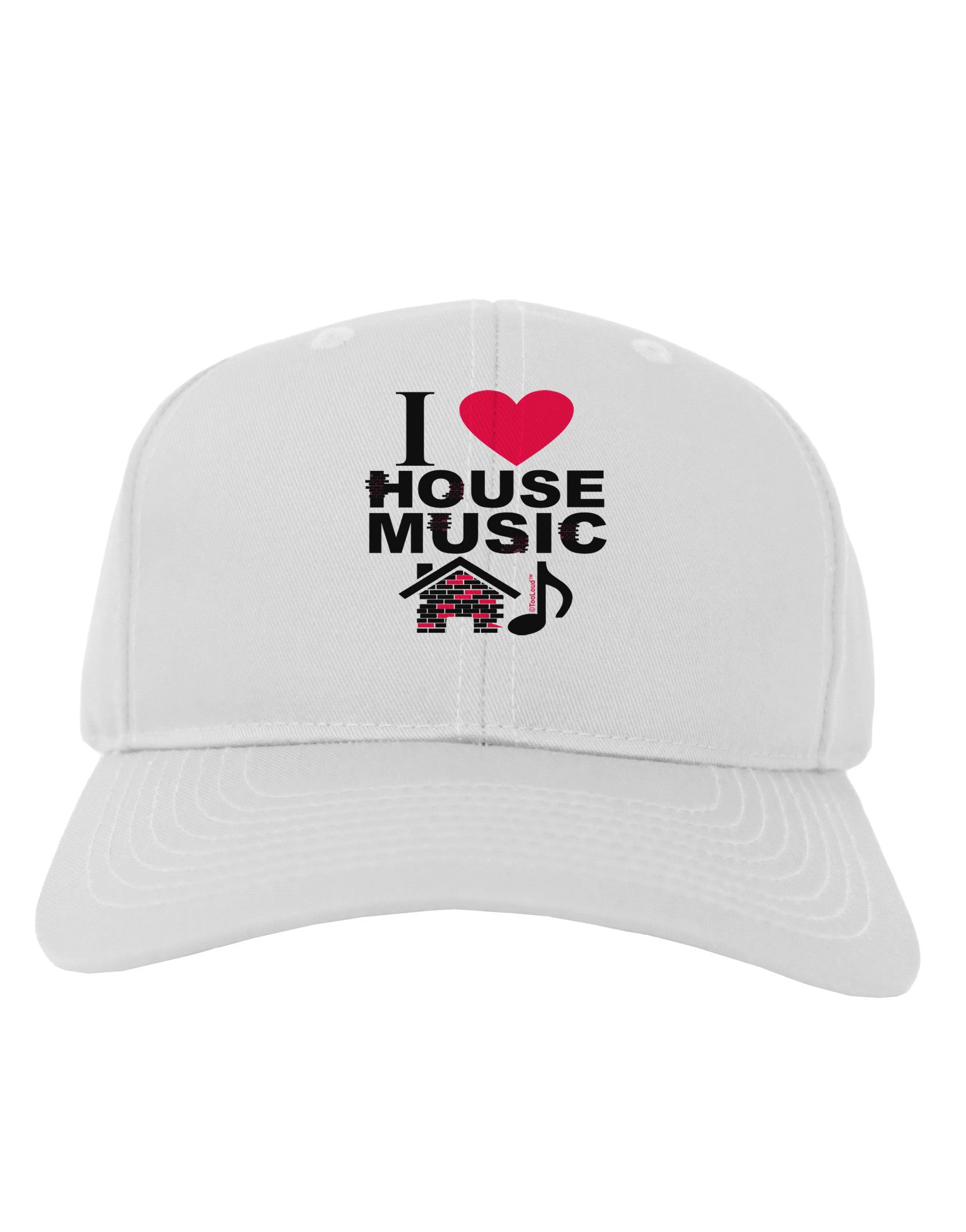 I Love House Pink Adult Baseball Cap Hat-Baseball Cap-TooLoud-White-One Size-Davson Sales