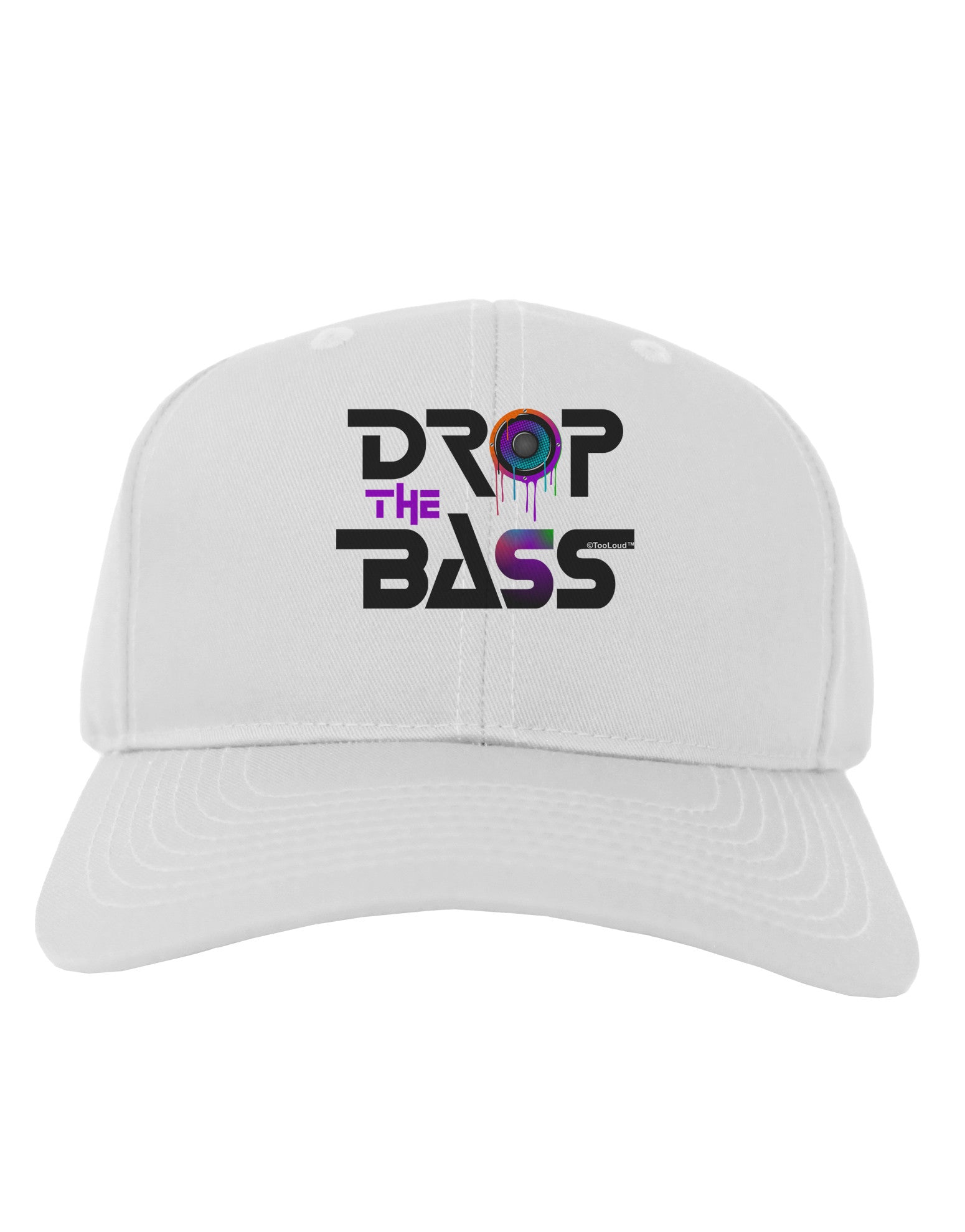 Drop The Bass - Drips Speaker Adult Baseball Cap Hat-Baseball Cap-TooLoud-White-One Size-Davson Sales