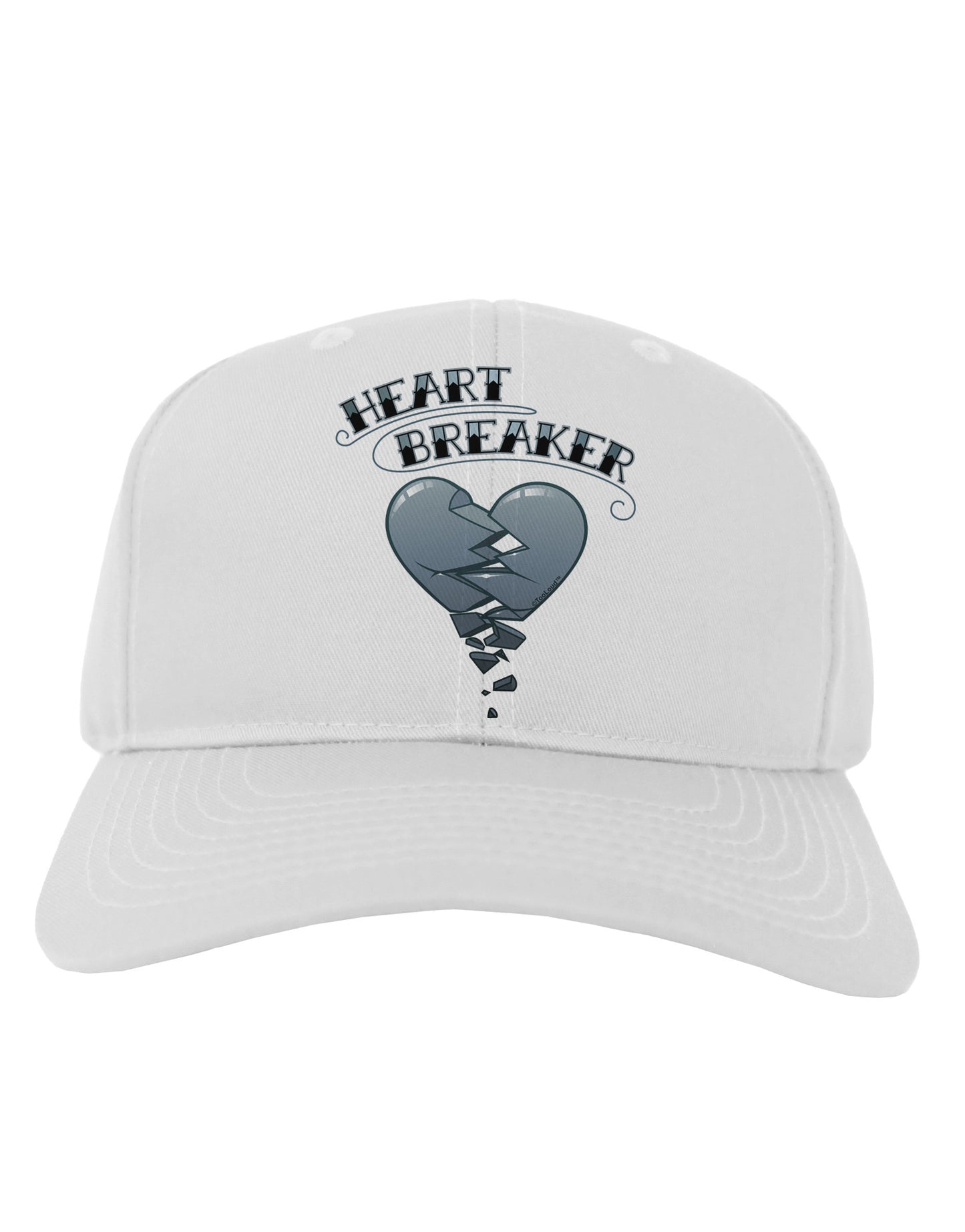 Heart Breaker Manly Adult Baseball Cap Hat by-Baseball Cap-TooLoud-White-One Size-Davson Sales