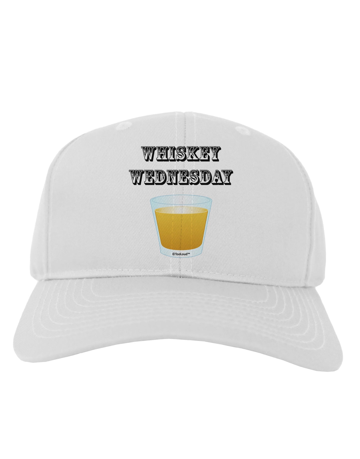 Whiskey Wednesday Design - Text Adult Baseball Cap Hat by TooLoud-Baseball Cap-TooLoud-White-One Size-Davson Sales