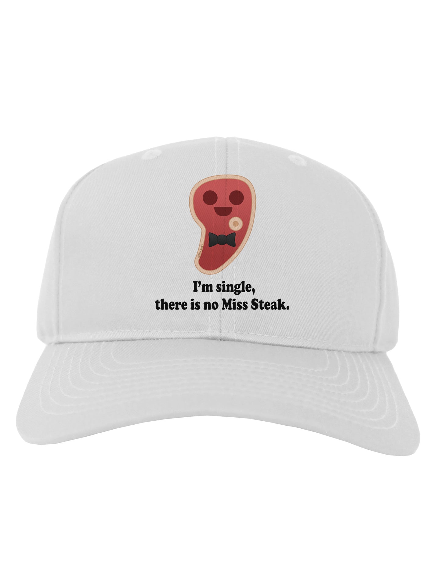 There Is No Miss Steak Adult Baseball Cap Hat by TooLoud-Baseball Cap-TooLoud-White-One Size-Davson Sales