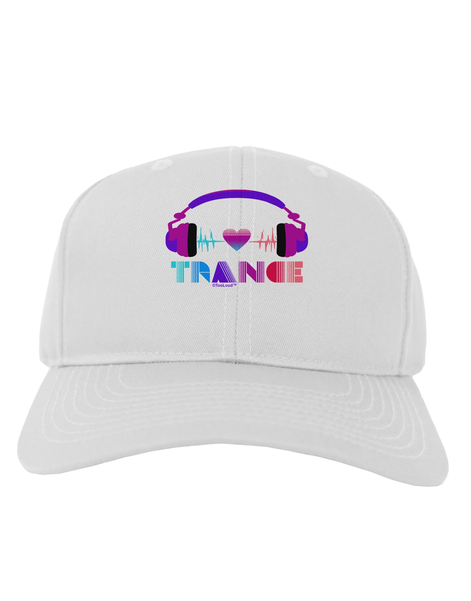 Heart Trance Adult Baseball Cap Hat-Baseball Cap-TooLoud-White-One Size-Davson Sales