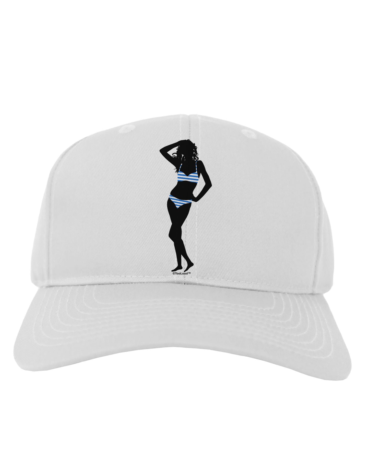 Stripes Bikini Shadow Adult Baseball Cap Hat by TooLoud-Baseball Cap-TooLoud-White-One Size-Davson Sales
