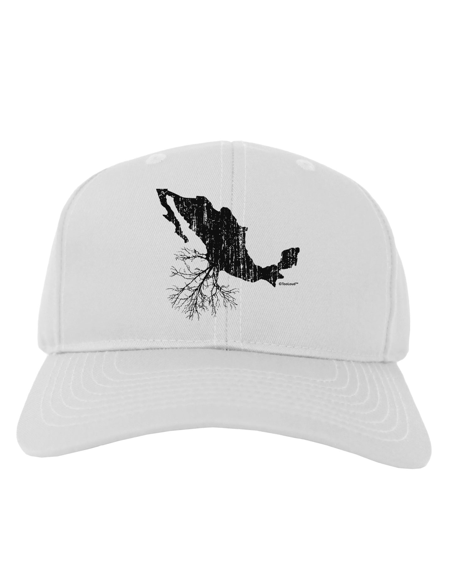 Mexican Roots Design - Distressed Adult Baseball Cap Hat by TooLoud-Baseball Cap-TooLoud-White-One Size-Davson Sales