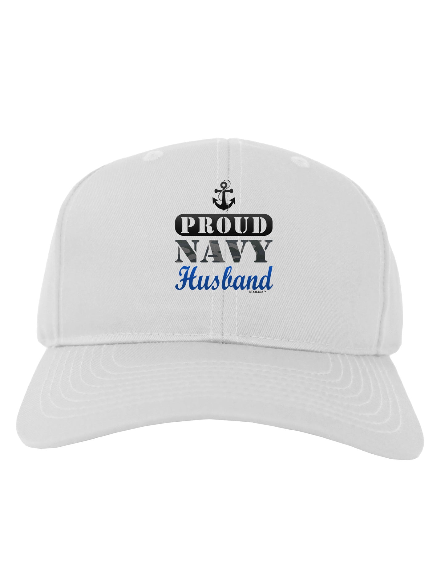 Proud Navy Husband Adult Baseball Cap Hat-Baseball Cap-TooLoud-White-One Size-Davson Sales