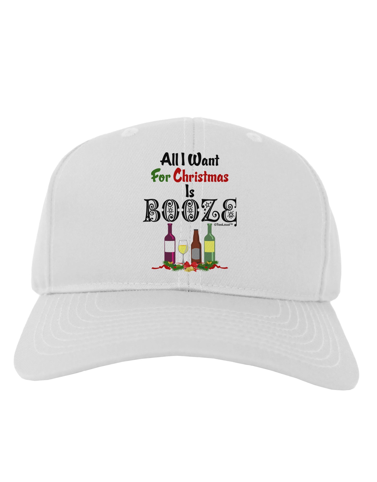 All I Want Is Booze Adult Baseball Cap Hat-Baseball Cap-TooLoud-White-One Size-Davson Sales