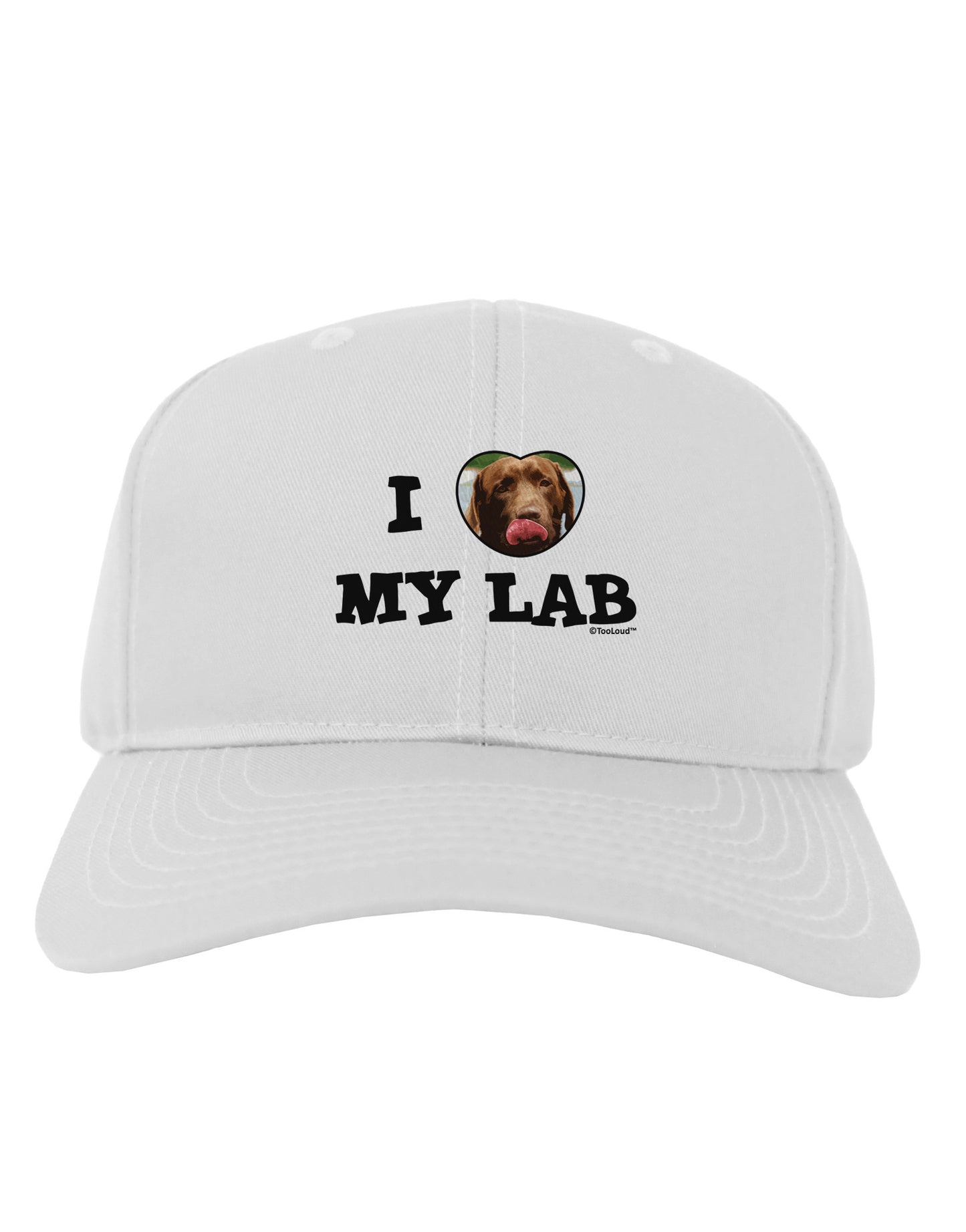 I Heart My Lab Adult Baseball Cap Hat-Baseball Cap-TooLoud-White-One Size-Davson Sales