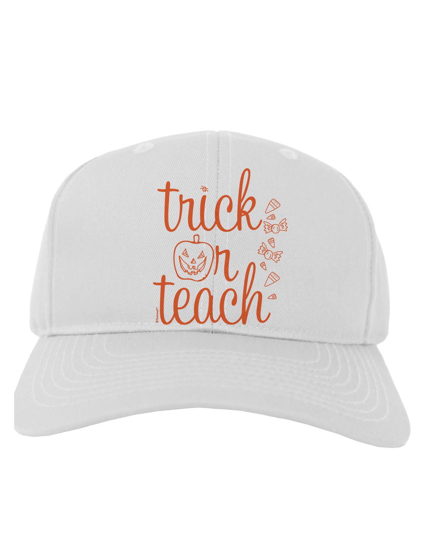 Trick or Teach Adult Baseball Cap Hat-Baseball Cap-TooLoud-White-One-Size-Fits-Most-Davson Sales