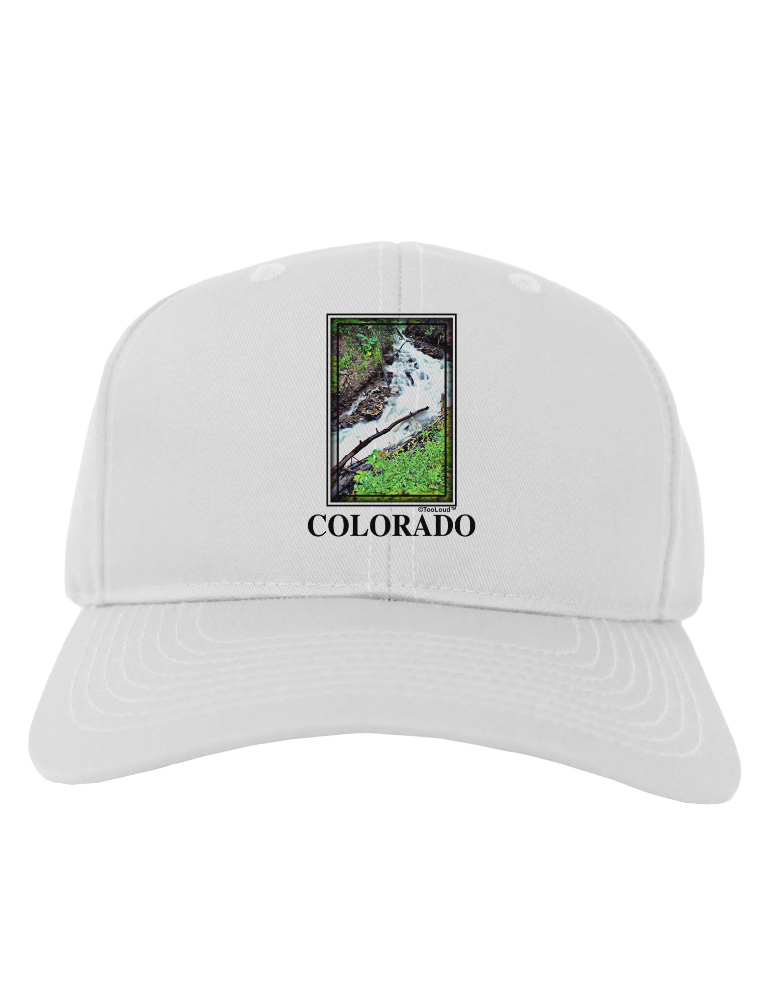 Colorado White River Text Adult Baseball Cap Hat-Baseball Cap-TooLoud-White-One Size-Davson Sales