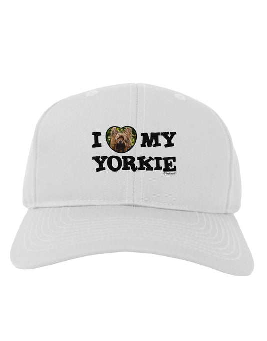 I Heart My Yorkie Adult Baseball Cap Hat by TooLoud-Baseball Cap-TooLoud-White-One Size-Davson Sales