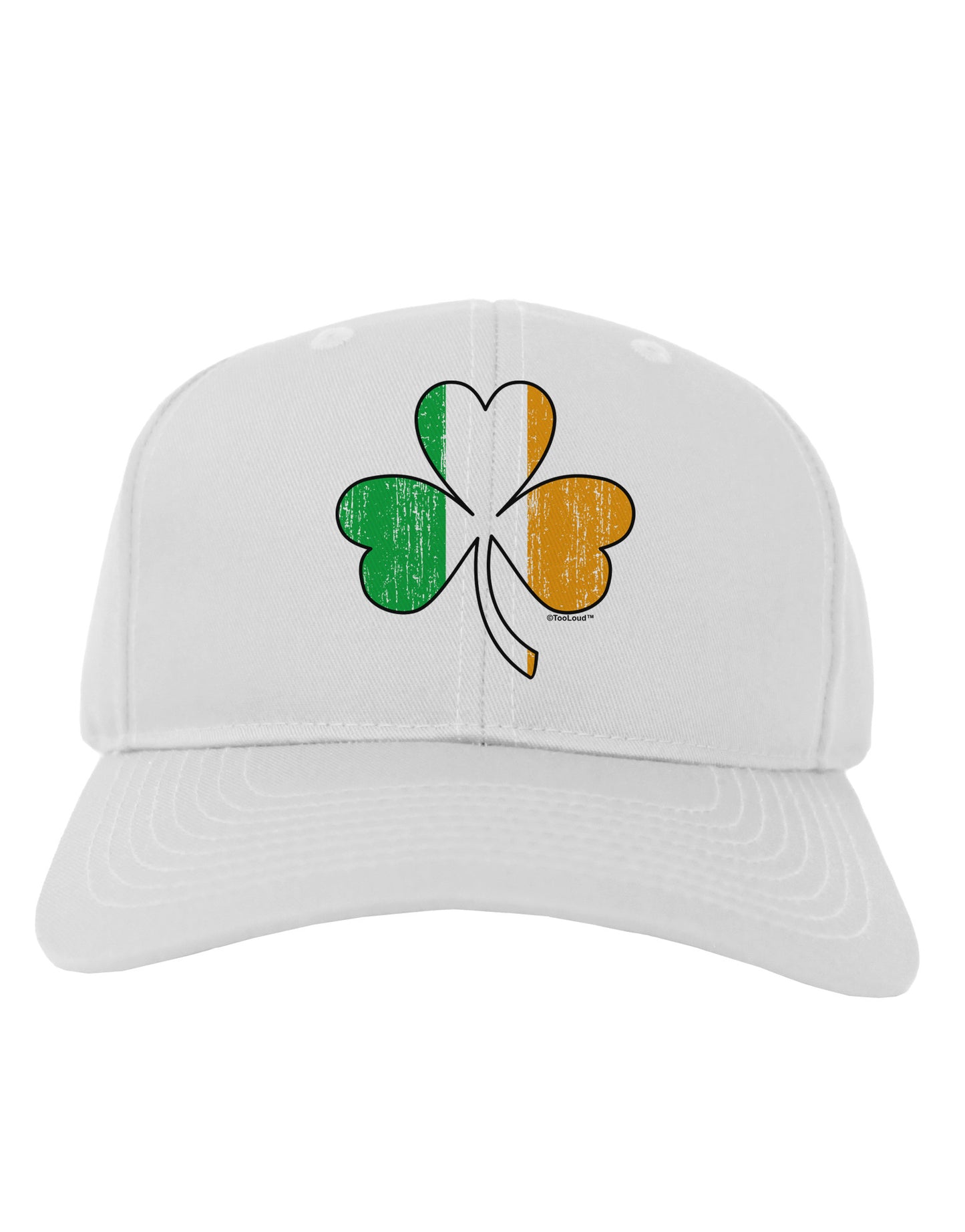 Irish Flag - Shamrock Distressed Adult Baseball Cap Hat by TooLoud-Baseball Cap-TooLoud-White-One Size-Davson Sales