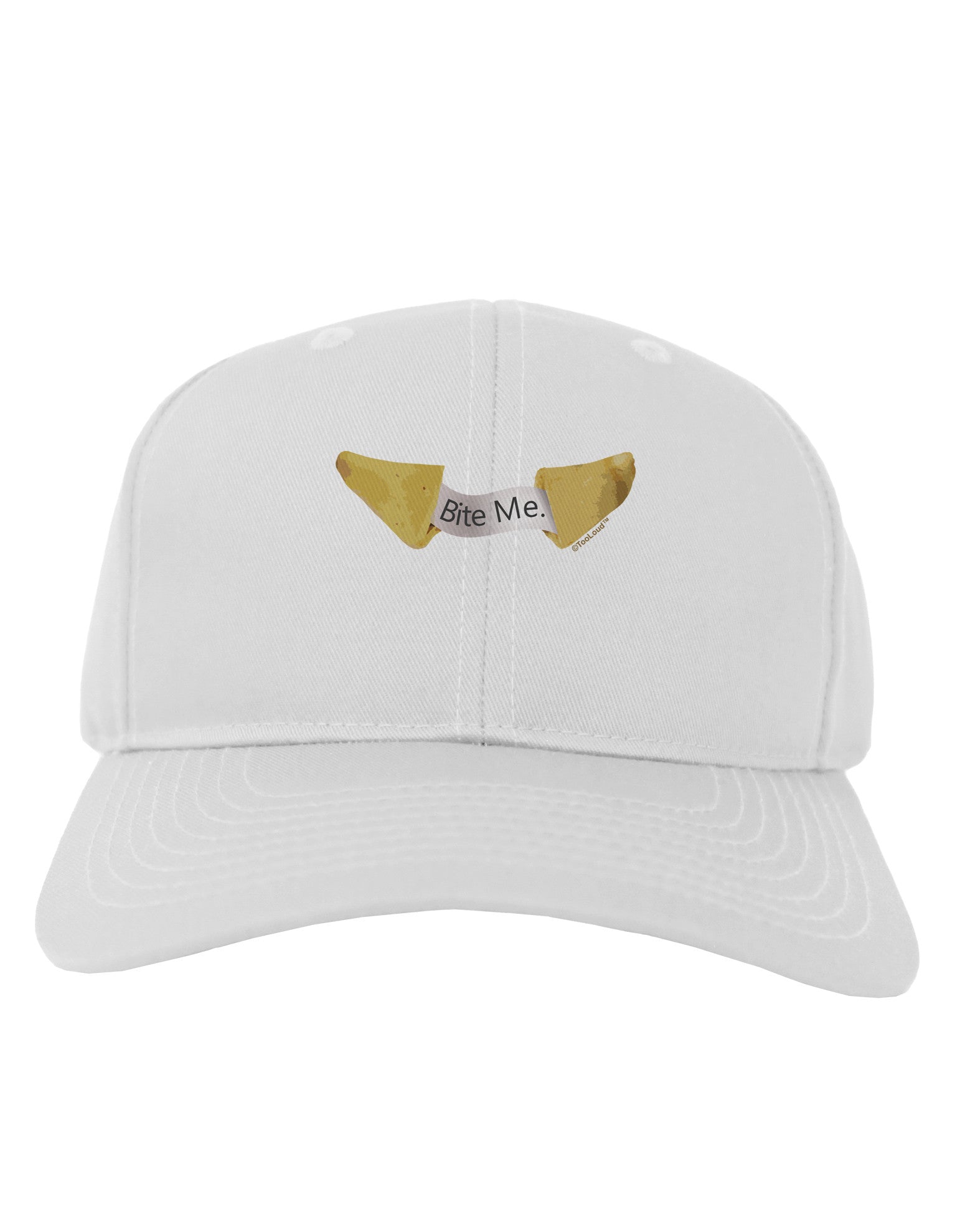 Bite Me - Fortune Cookie Adult Baseball Cap Hat-Baseball Cap-TooLoud-White-One Size-Davson Sales