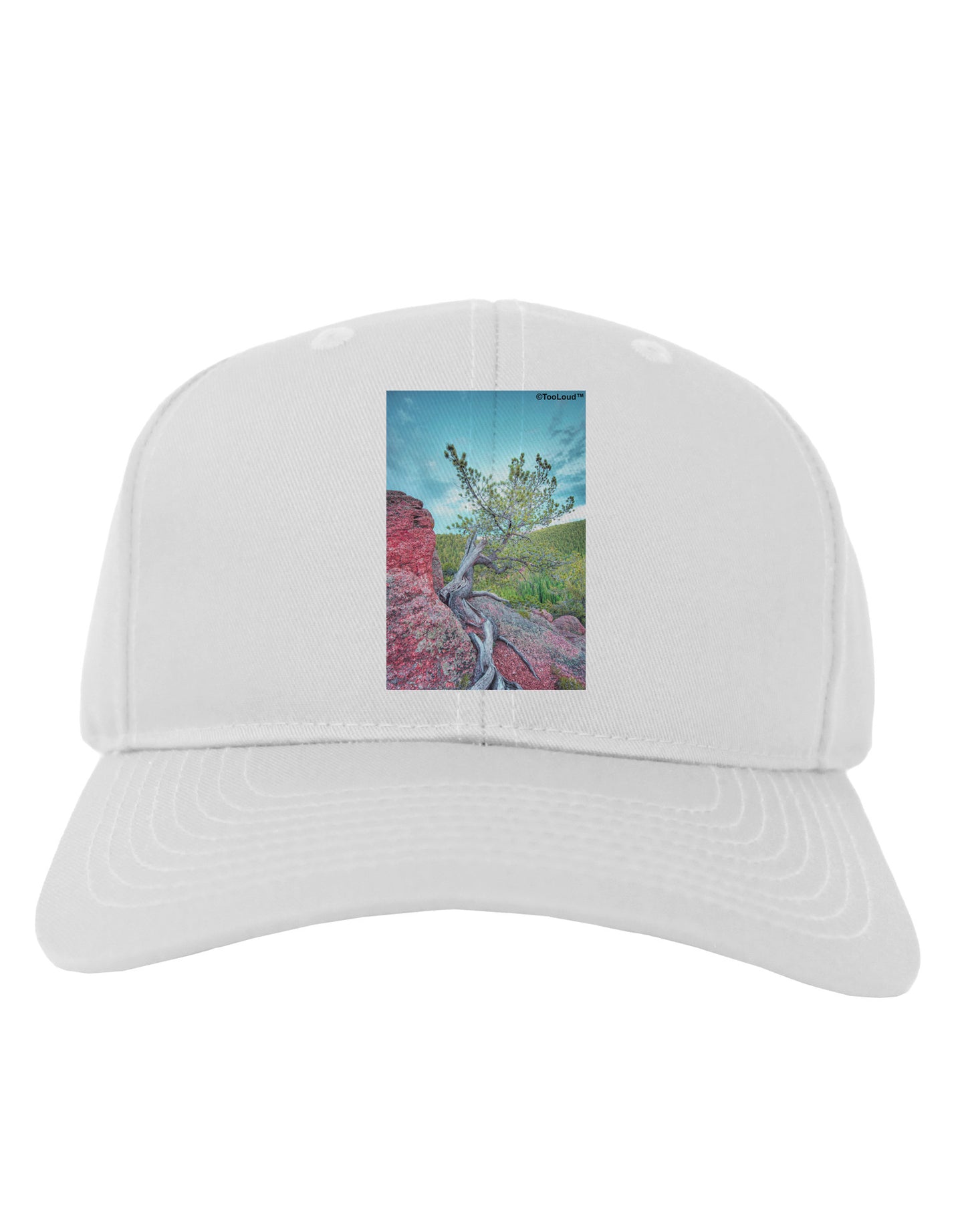 CO Cliffside Tree Adult Baseball Cap Hat-Baseball Cap-TooLoud-White-One Size-Davson Sales