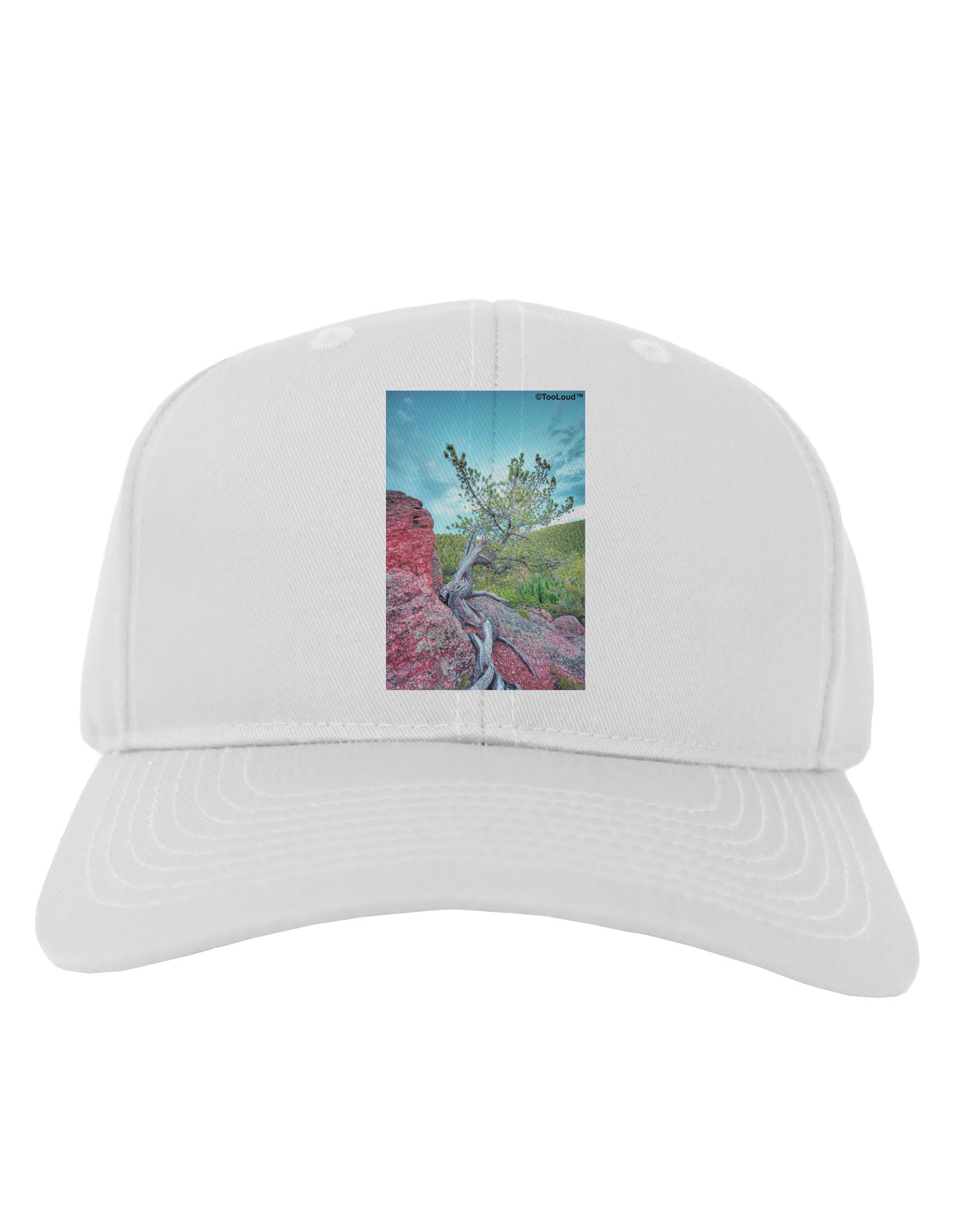 CO Cliffside Tree Adult Baseball Cap Hat-Baseball Cap-TooLoud-White-One Size-Davson Sales