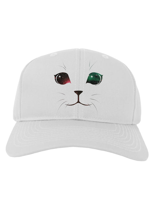 Adorable Space Cat Adult Baseball Cap Hat by-Baseball Cap-TooLoud-White-One Size-Davson Sales