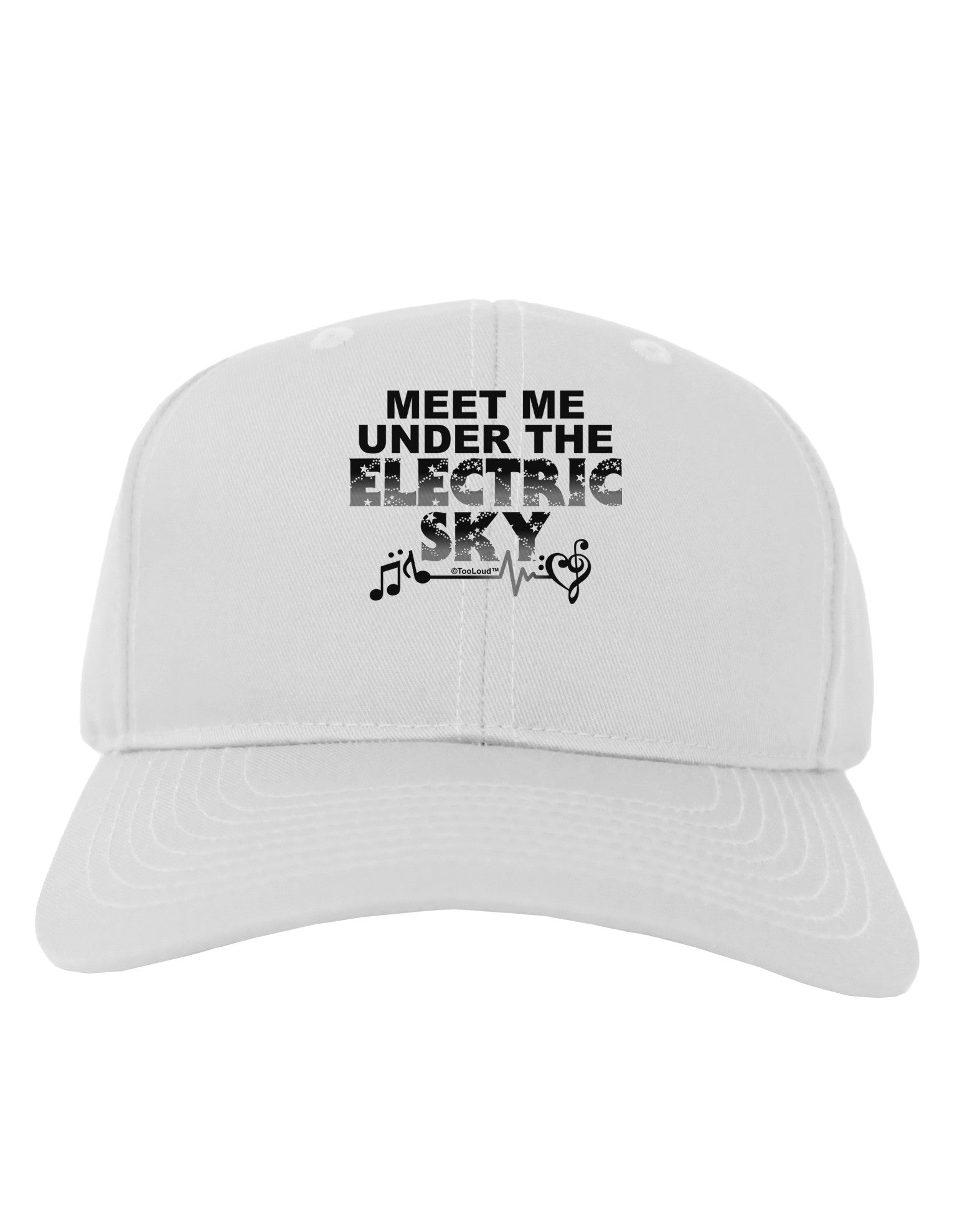 Electric Sky BnW Adult Baseball Cap Hat-Baseball Cap-TooLoud-White-One Size-Davson Sales