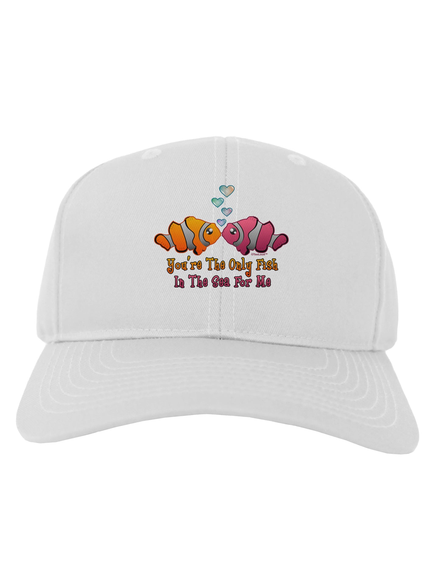 Kissy Clownfish Only Fish In The Sea Adult Baseball Cap Hat-Baseball Cap-TooLoud-White-One Size-Davson Sales