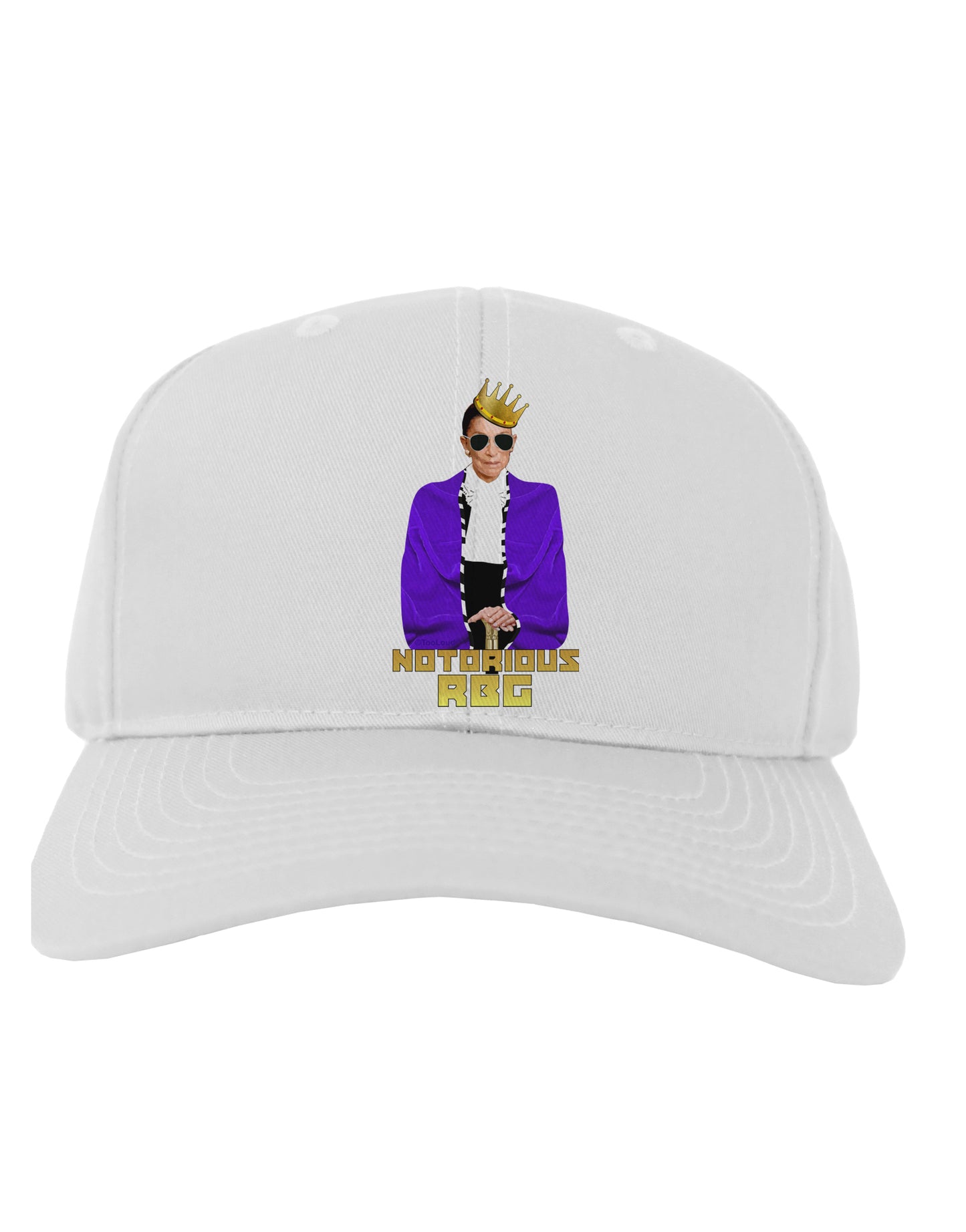 Notorious RBG Adult Baseball Cap Hat by TooLoud-Baseball Cap-TooLoud-White-One Size-Davson Sales