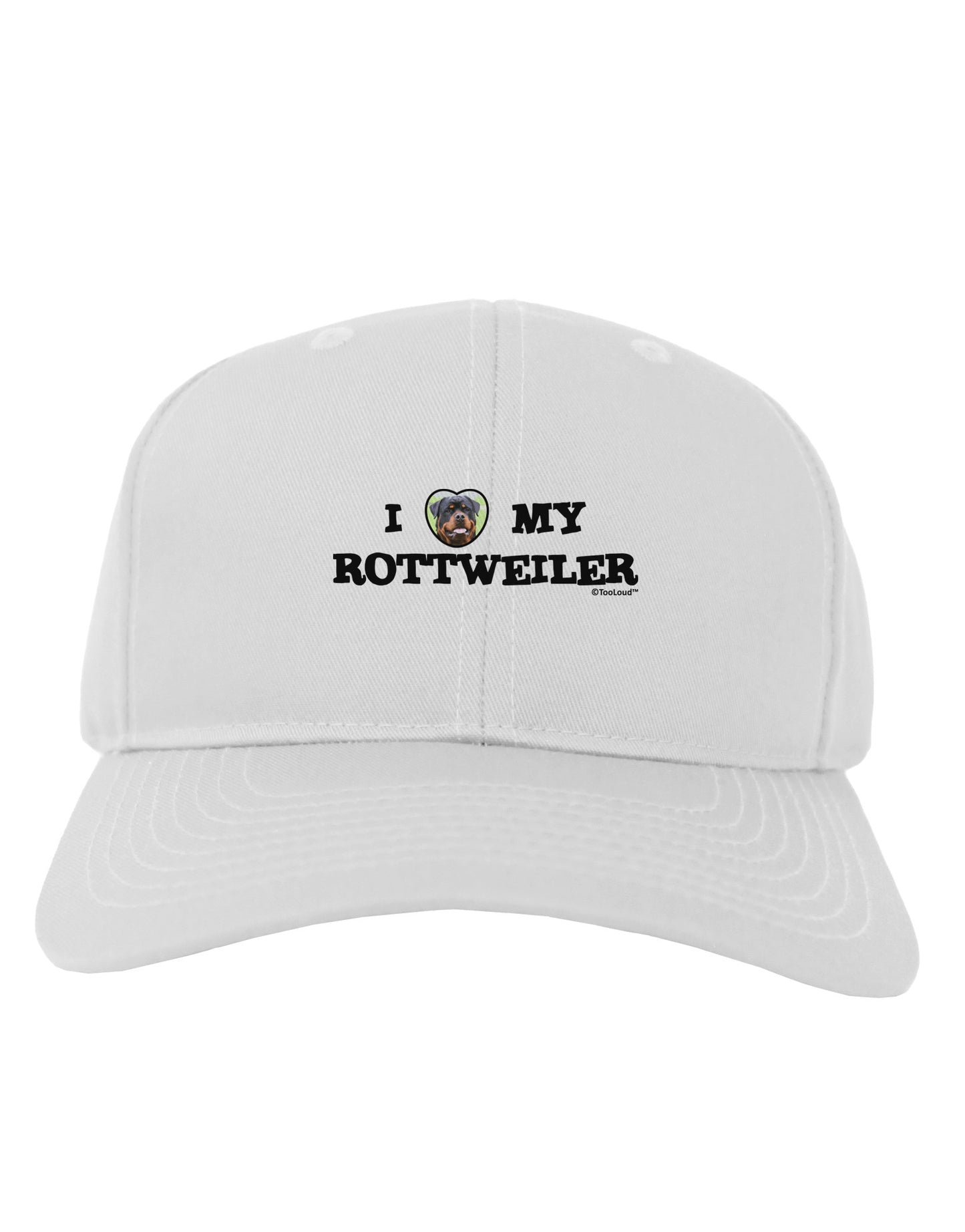I Heart My Rottweiler Adult Baseball Cap Hat by TooLoud-Baseball Cap-TooLoud-White-One Size-Davson Sales