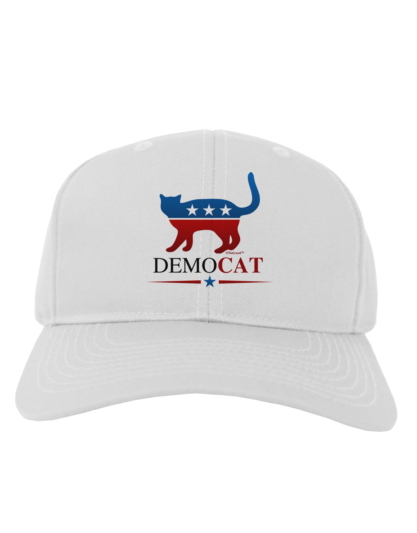 DemoCAT Adult Baseball Cap Hat-Baseball Cap-TooLoud-White-One Size-Davson Sales