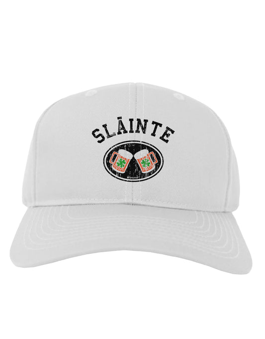 Slainte - St. Patrick's Day Irish Cheers Adult Baseball Cap Hat by TooLoud-Baseball Cap-TooLoud-White-One Size-Davson Sales
