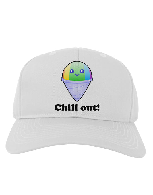 Cute Shaved Ice Chill Out Adult Baseball Cap Hat-Baseball Cap-TooLoud-White-One Size-Davson Sales