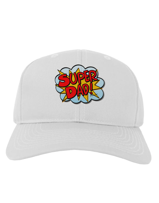 Super Dad - Superhero Comic Style Adult Baseball Cap Hat-Baseball Cap-TooLoud-White-One Size-Davson Sales