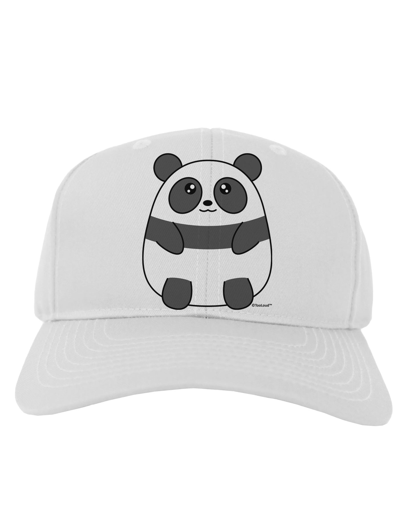 Cute Panda Bear Adult Baseball Cap Hat by TooLoud-Baseball Cap-TooLoud-White-One Size-Davson Sales