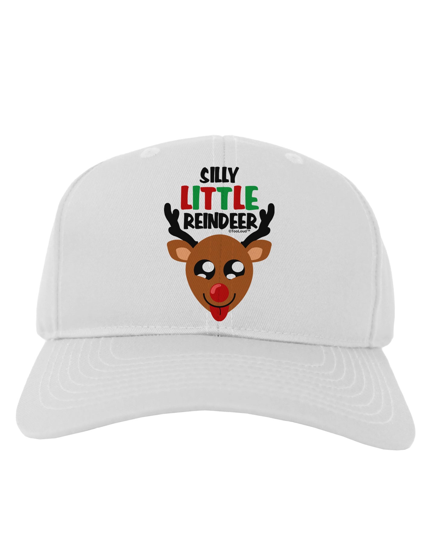 Silly Little Reindeer Matching Deer Adult Baseball Cap Hat-Baseball Cap-TooLoud-White-One Size-Davson Sales