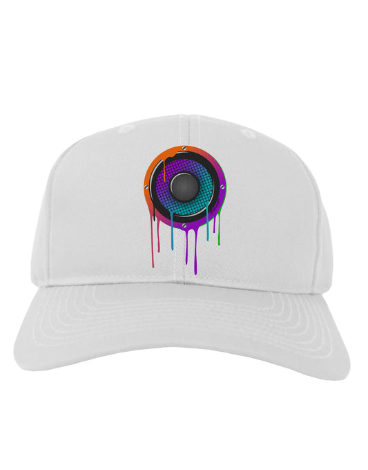 Paint Drips Speaker Adult Baseball Cap Hat-Baseball Cap-TooLoud-White-One Size-Davson Sales