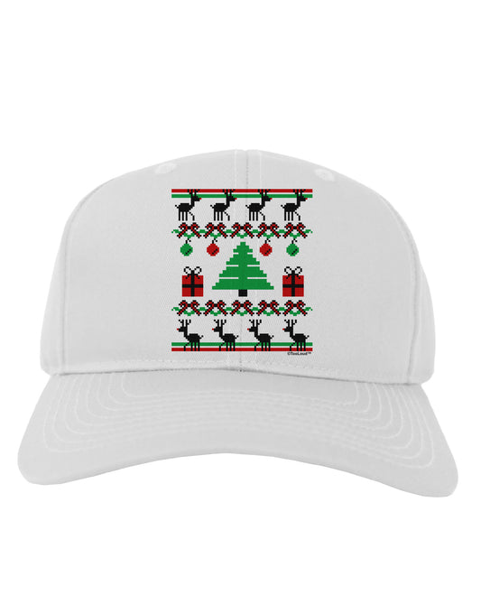 Tree with Gifts Ugly Christmas Sweater Adult Baseball Cap Hat-Baseball Cap-TooLoud-White-One Size-Davson Sales