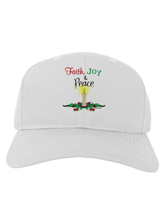 Christmas Candle with Text Adult Baseball Cap Hat-Baseball Cap-TooLoud-White-One Size-Davson Sales