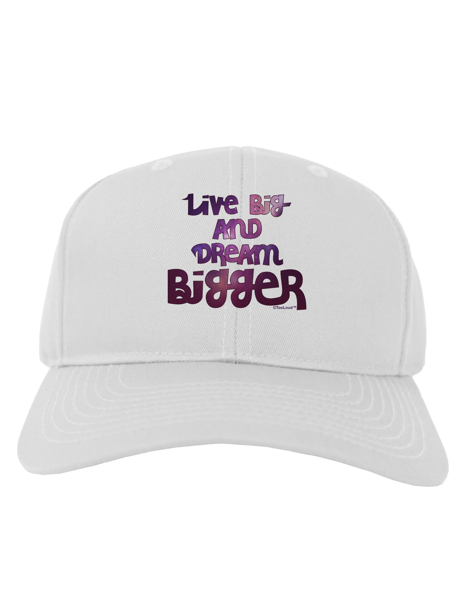 Live Big & Dream Bigger Adult Baseball Cap Hat-Baseball Cap-TooLoud-White-One Size-Davson Sales