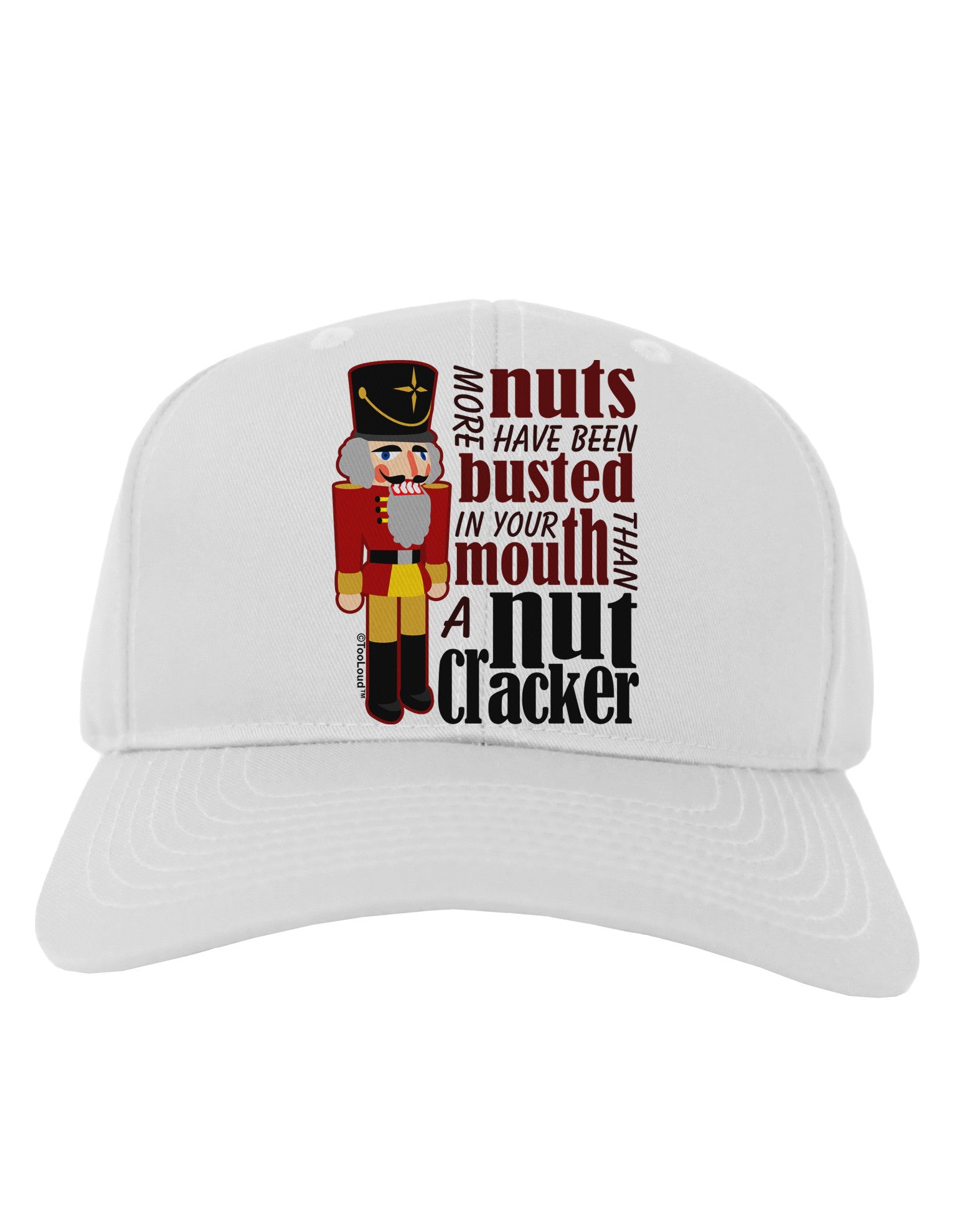More Nuts Busted - Your Mouth Adult Baseball Cap Hat by-Baseball Cap-TooLoud-White-One Size-Davson Sales