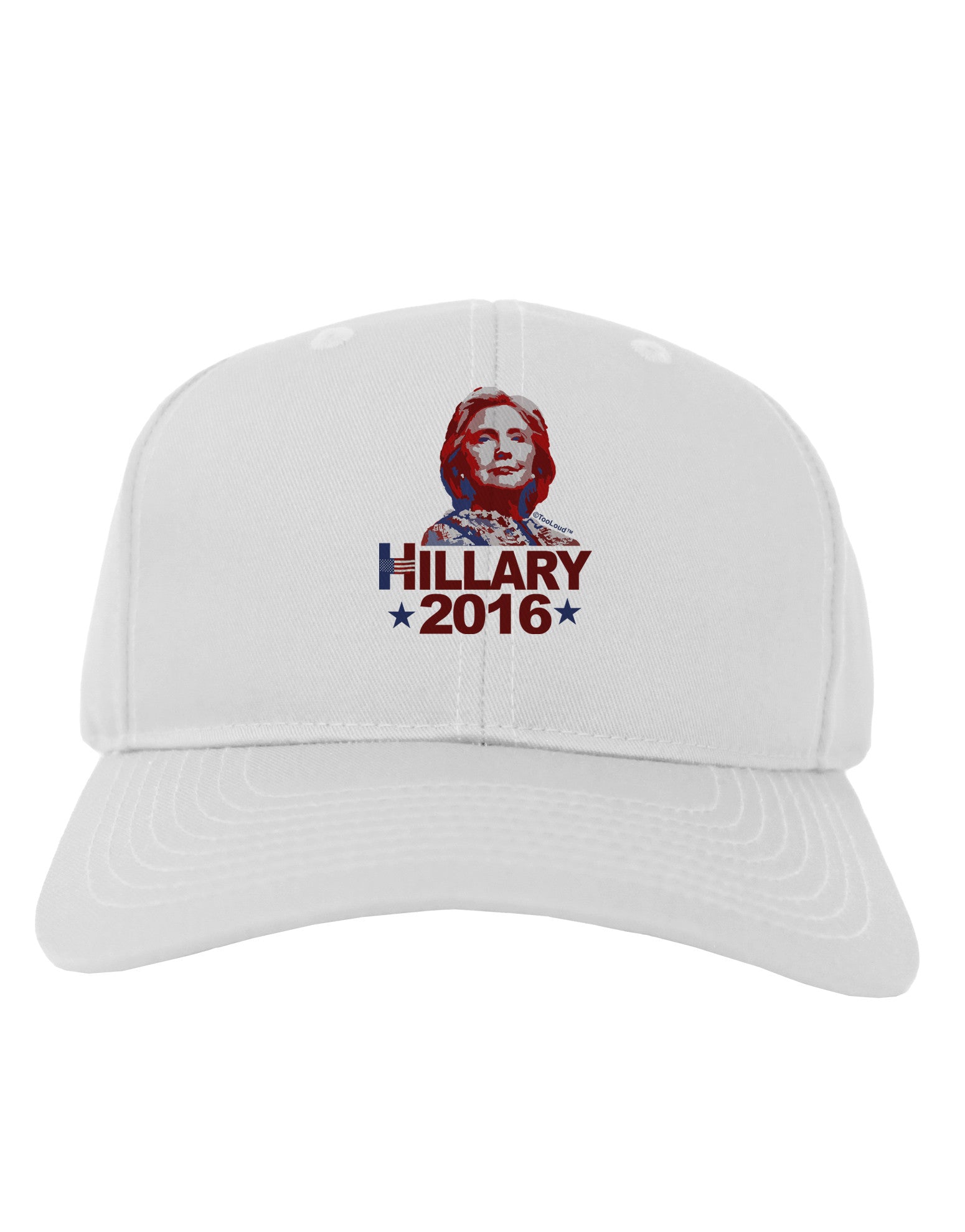 Hillary 2016 Face Adult Baseball Cap Hat-Baseball Cap-TooLoud-White-One Size-Davson Sales