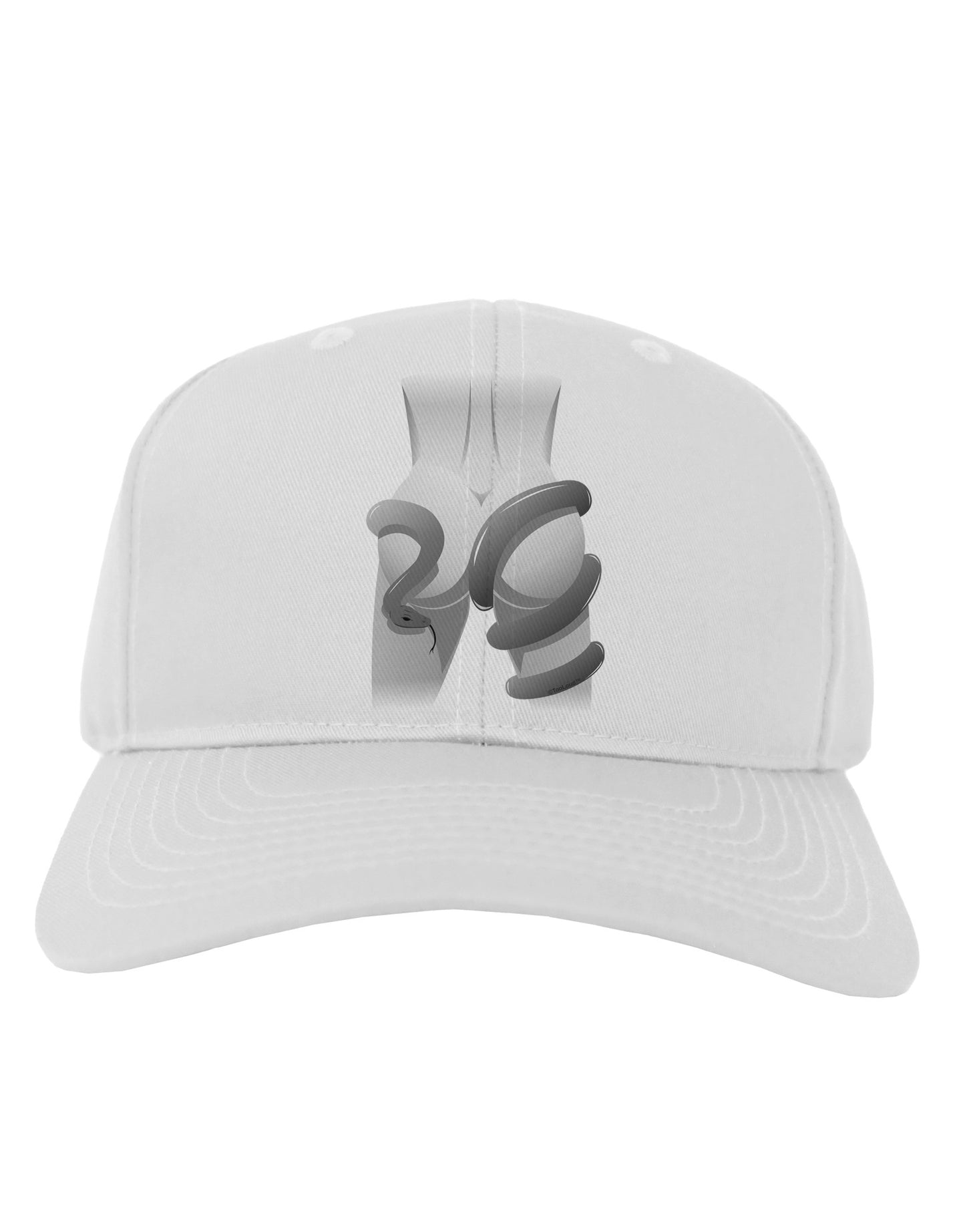 Lady Anaconda Design Grayscale Adult Baseball Cap Hat-Baseball Cap-TooLoud-White-One Size-Davson Sales
