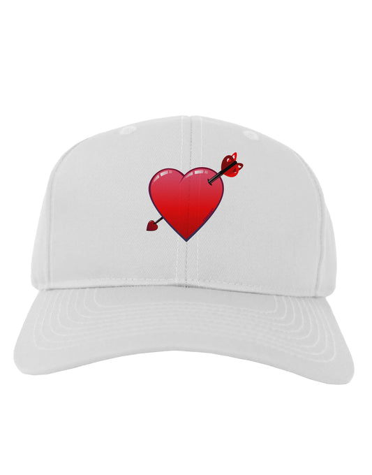 Shot Through the Heart Cute Adult Baseball Cap Hat by-Baseball Cap-TooLoud-White-One Size-Davson Sales