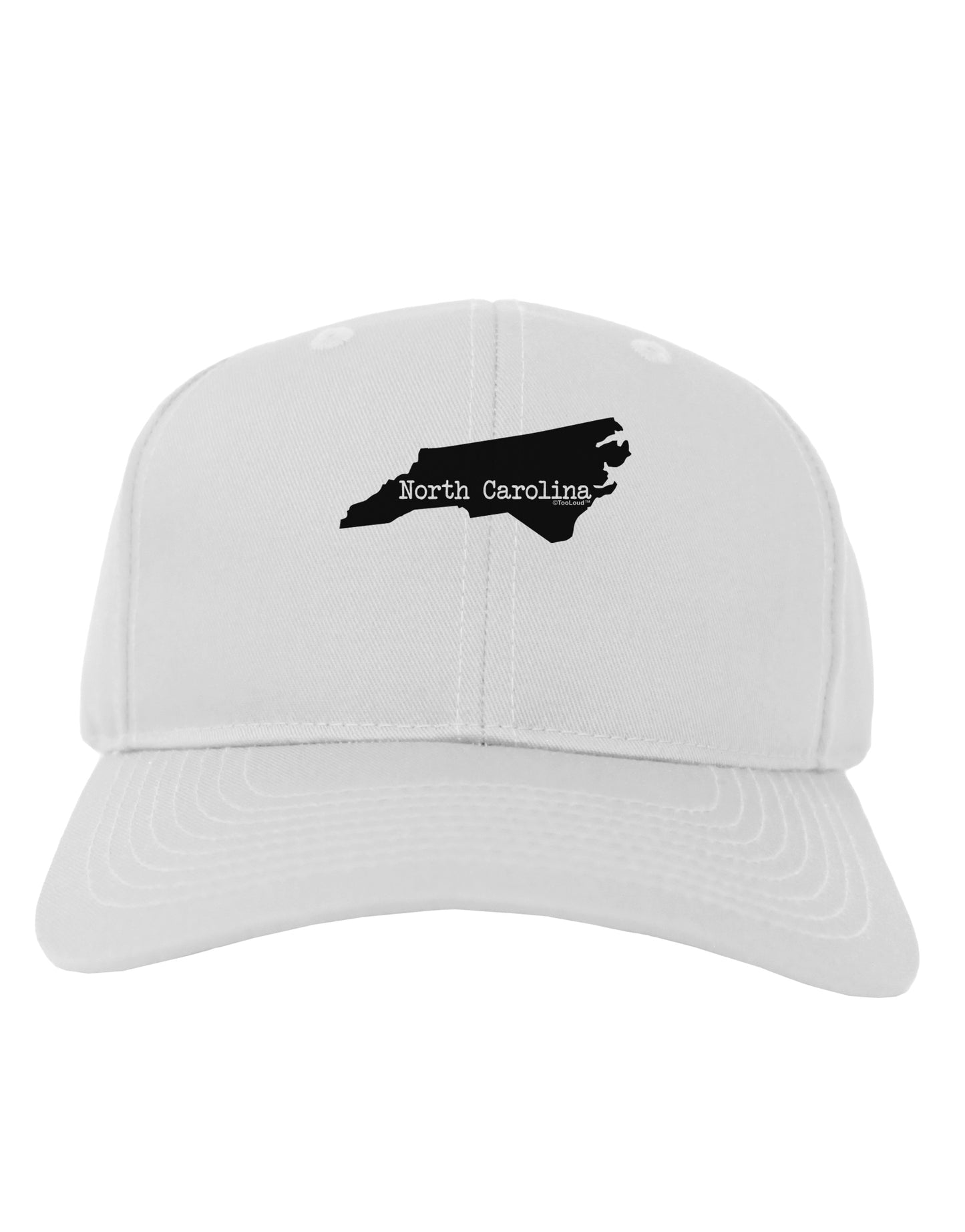 North Carolina - United States Shape Adult Baseball Cap Hat by TooLoud-Baseball Cap-TooLoud-White-One Size-Davson Sales