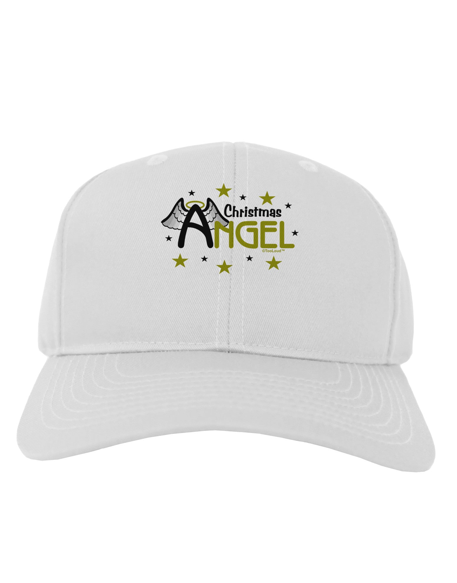 Christmas Angel Text Adult Baseball Cap Hat-Baseball Cap-TooLoud-White-One Size-Davson Sales
