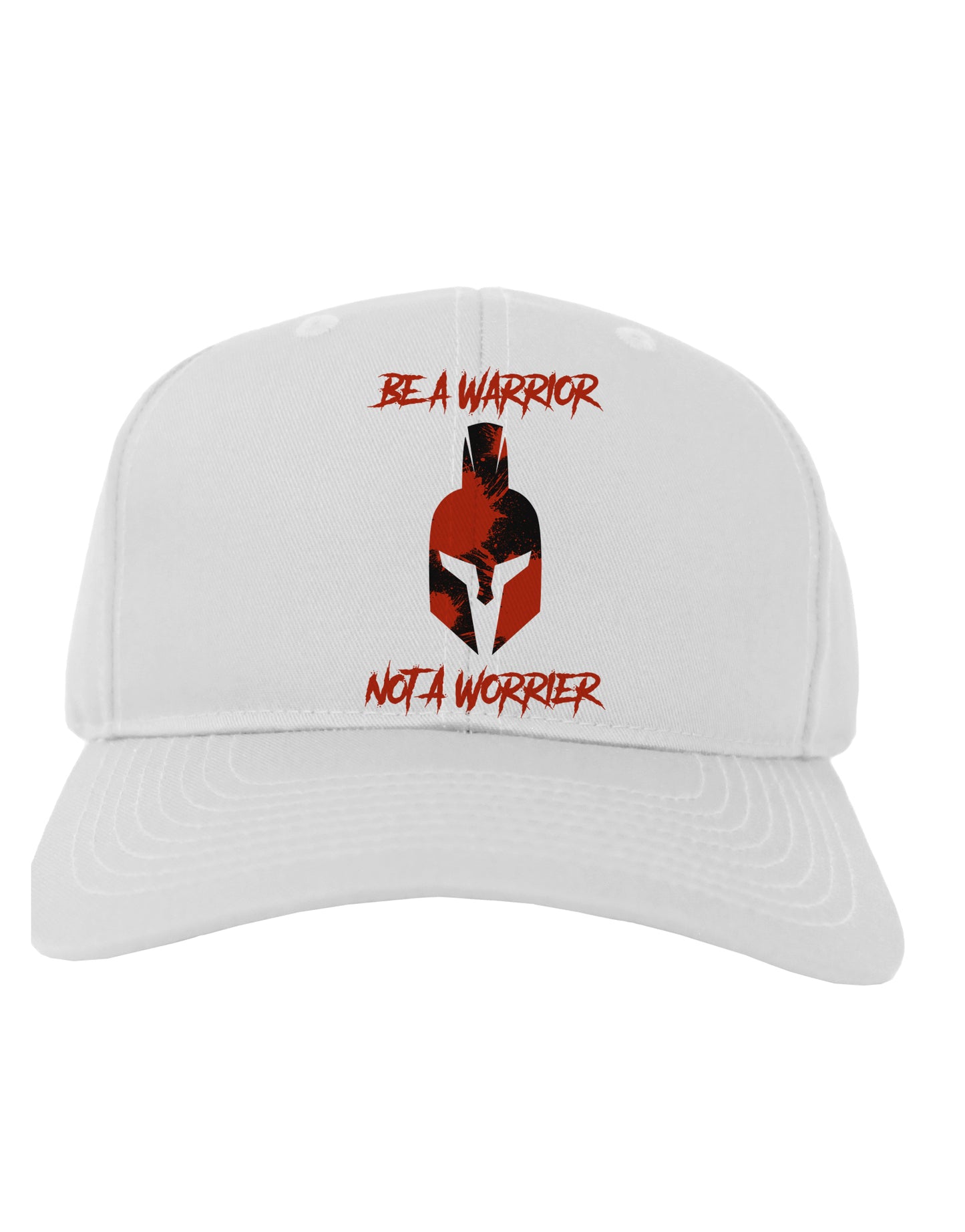 Be a Warrior Not a Worrier Adult Baseball Cap Hat by TooLoud-Baseball Cap-TooLoud-White-One-Size-Fits-Most-Davson Sales