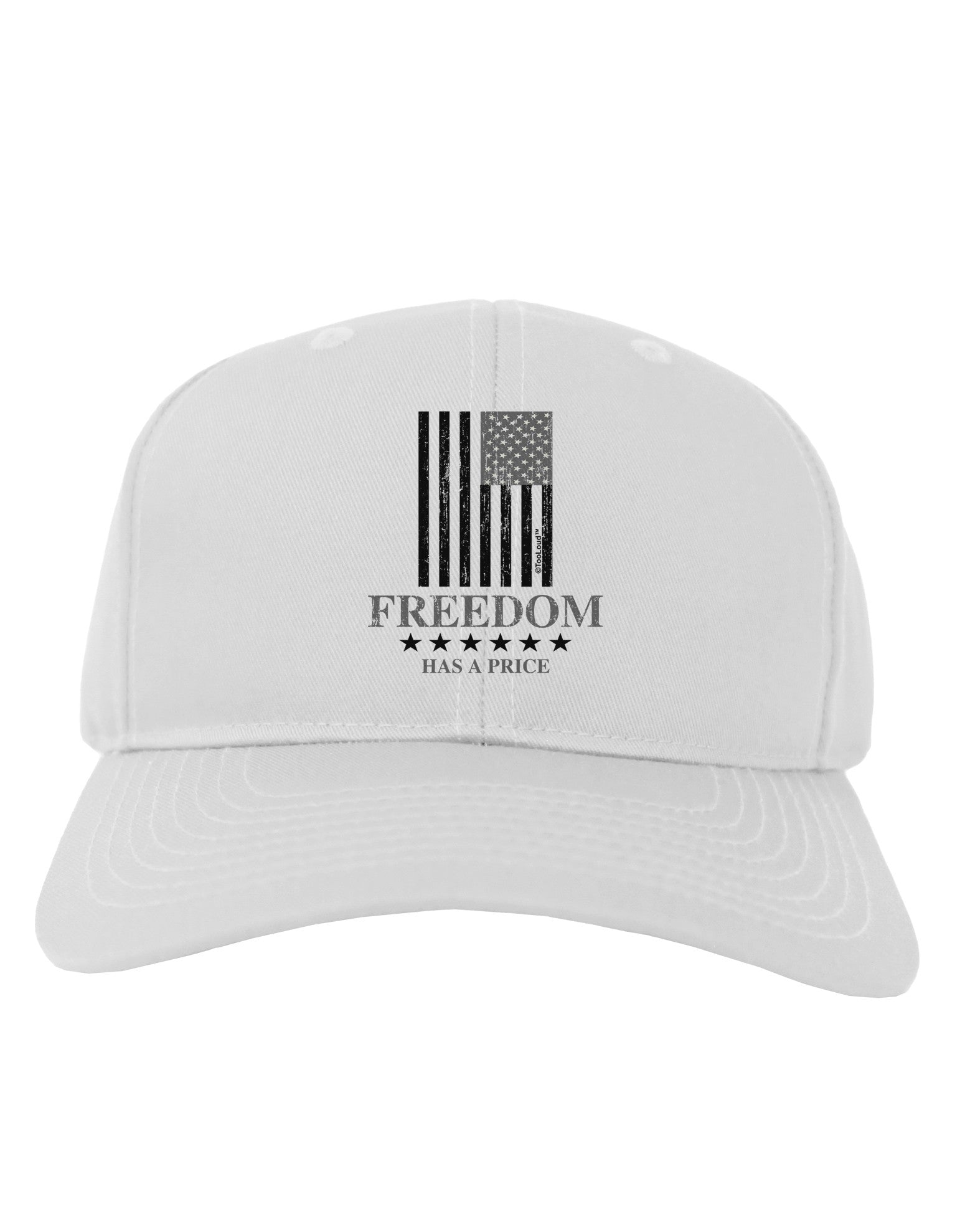 Freedom Flag BnW Adult Baseball Cap Hat-Baseball Cap-TooLoud-White-One Size-Davson Sales