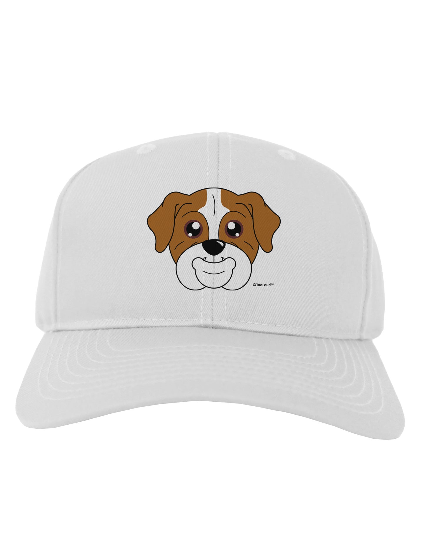 Cute Bulldog - Red Adult Baseball Cap Hat by TooLoud-Baseball Cap-TooLoud-White-One Size-Davson Sales