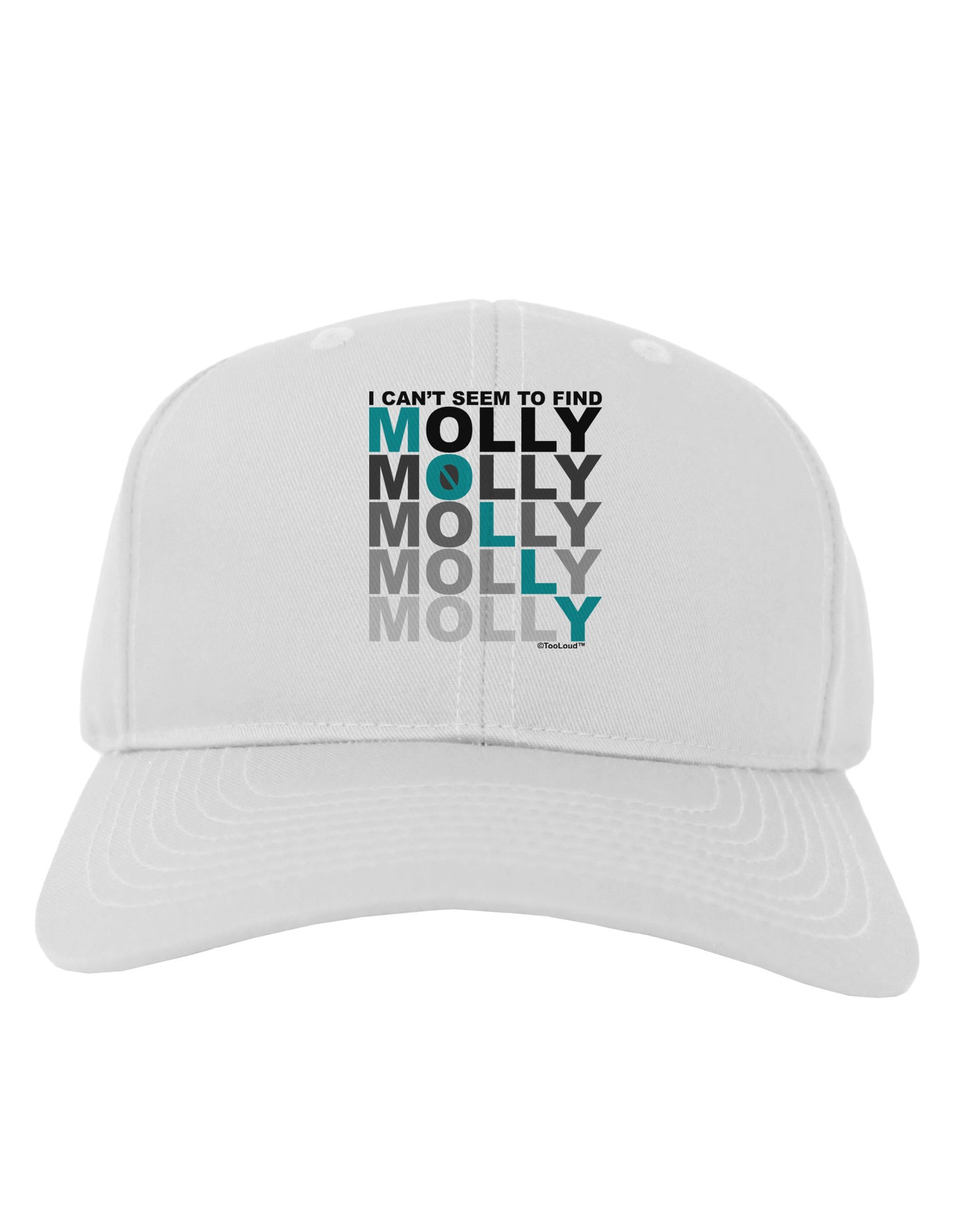 Find Molly Blue Adult Baseball Cap Hat-Baseball Cap-TooLoud-White-One Size-Davson Sales